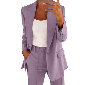 Conjunto de Traje para <span class=keywords><strong>Mujer</strong></span>, Primavera-Verano 2026, Estilo Europeo y Americano, Chaqueta Elegante con Solapa y Corte Entallado para Oficina - Product Image 6
