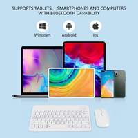 Set Keyboard dan Mouse Bluetooth Mini Warna Permen Lucu, Rechargeable, Senyap, Peringkat Teratas untuk Samsung iPad Air Pro Tablet Smartphone