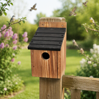Cage à oiseaux en bois massif - Écologique, durable, légère pour les bleuets, les pinsons, les pinsons jaunes, décoration de jardin