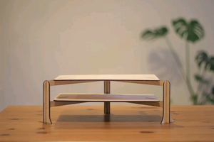 Soporte multifunción para <span class=keywords><strong>Monitor</strong></span> de ordenador portátil, estante organizador de escritorio de madera, fácil de montar para el hogar y la Oficina - Product Image 3
