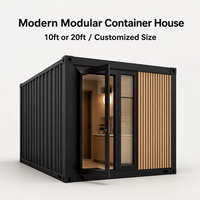 Maison préfabriquée en conteneur de 10 pieds 20 pieds pour jardin bureau chambre mini entrepôt de couchage hôtel mobile-immeuble de bureaux polyvalent