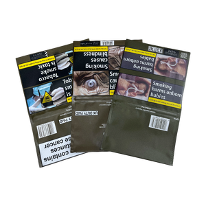 Custom In stock Golden Amber 30g 50g rolling empty tobacco pouch <b>packaging</b> <b>bags</b> - Product Image 1