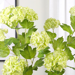 LO-923 Venta al por mayor de <span class=keywords><strong>flores</strong></span> <span class=keywords><strong>artificiales</strong></span> de hortensias de bolas de nieve impresas en 3D, ramo de 5 cabezas y 85 cm, para decoración del hogar y eventos, <span class=keywords><strong>flores</strong></span> <span class=keywords><strong>artificiales</strong></span>. - Product Image 2