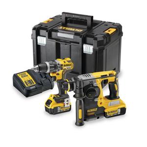 Kit perceuse et marteau perforateur sans fil DeWalt, batterie 5 Ah, ensemble de deux outils - Product Image 1