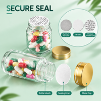 Complément alimentaire de qualité alimentaire 30ml 60ml 100ml 120ml 150ml Bouteille en verre à large ouverture pour capsules