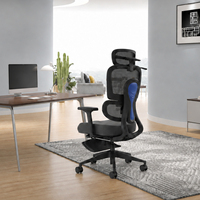 Chaise de bureau ergonomique Vaseat S7 avec dossier en maille respirante, chaise de bureau moderne réglable et inclinable pour ordinateur