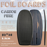 Planche hydrofoil en carbone légère de style classique 83*38cm JFS Pump83 noire, niveau expert, unisexe, pour lacs, rivières, océan