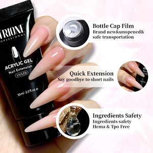 TRIONE 30g/60g Gel polyacrylique pour <span class=keywords><strong>extension</strong></span> d'ongles, gel transparent naturel, gel solide de couleur, gel dur pour la construction, séchage rapide, gel UV acrylique, vente en gros - Product Image 4
