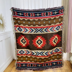 Bán Buôn Luxury Dệt Knit Chăn Cắm Trại Dã Ngoại Chăn Ấm Cúng 100% Polyester Trang Trí Chăn Với Tua Cho Giường Sofa - Product Image 3