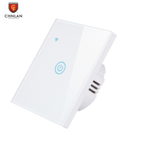 Interrupteur mural intelligent 2 gangs Tuya Smart avec contrôle vocal Alexa Google Home via l'application Smart Life, interrupteur tactile en cristal, 220V 240V, compatible Royaume-Uni et UE