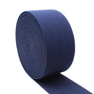 Factory Direct Commercial High Elasticity Elastic Band Strap Webbing Knitted Custom Elastic Tape For Bags Clothing