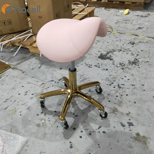 Yoocell sıcak satış pembe renk yastıklı tabure Rolling tabure Salon güzellik ekipmanları kaptan sandalyesi - Product Image 5