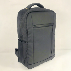 Sac à dos noir pour ordinateur portable, imperméable en polyester, sac de voyage décontracté pour étudiant, avec fermeture éclair frontale et dossier ergonomique souple - Product Image 1