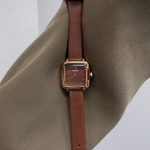 Montre marron CILOA pour femme, cadeau de luxe carré, nouvelle mode 2026, petite et raffinée, marque authentique, montre à quartz étanche - Product Image 4