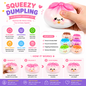 ของเล่นบีบยืดหยุ่นคุณภาพสูง PU รูปโบว์น็อตซาลาเปาเกี๊ยว สำหรับเด็ก ขายส่ง - Product Image 4