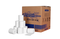 Papier thermique pour caisse enregistreuse POS à prix avantageux, rouleau de 80x80 mm, simple couche, ATM, restauration, à emporter, 100% pâte de bois pure, personnalisable