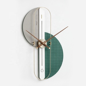 Reloj de Pared Decorativo de Metal y Madera Noridongsan, Reloj de Pared Digital Silencioso, Movimiento Solar para Sala de Estar/Oficina - Product Image 1