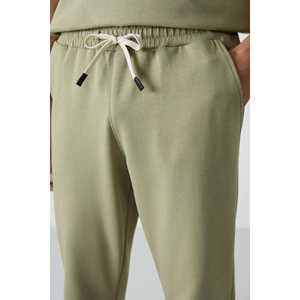 Ensemble de survêtement simple pour homme, vert clair, en coton, coupe ample, décontracté, respirant, pour adulte - Product Image 6