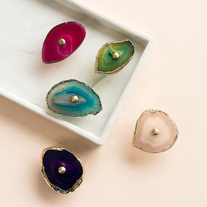 YZ1341 Dyed Colourful Agate Slices <strong>Knobs</strong>, Agate <strong>Knob</strong> for <strong>Drawer</strong> and Cabinet - Product Image 5