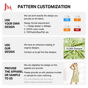 JM Premium Leichtgewichtiger 100% Polyester Textil-Seidensatin-Stoff Digital Bedruckt Maßgeschneidert für Damenbekleidung - Product Image 4