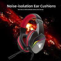 Headset Gamer Over-Ear Berkabel USB 3.5mm dengan Indikator Baterai Digital, Prinsip Dinamis, Suara Berkualitas untuk PC, Ponsel, dan DJ