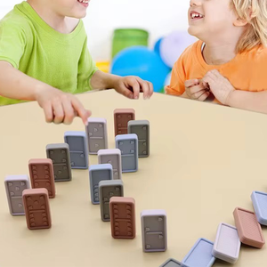 Giocattoli promozionali in Silicone educativo precoce domino Set Puzzle promozionale giocattoli per bambini - Product Image 3