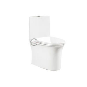 WC monobloc compact à coins arrondis anti-collision – WC allongé compact pour petite salle de bain sécurisée - Product Image 2