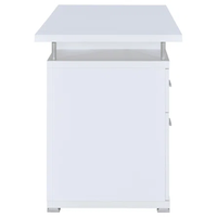 Bureau d'ordinateur portable peint en blanc pour étude à domicile et chambre à coucher