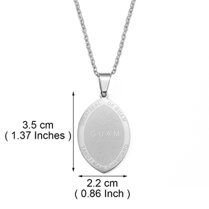महिला #570562 के लिए 3.5 सेमी गुयम ध्वज पेलेंट नेकलेस स्टेनलेस स्टील गहने - Product Image 6