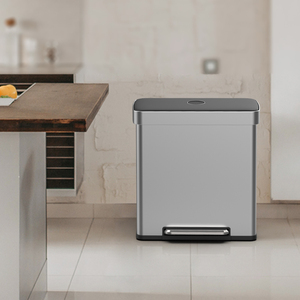 Bán buôn <span class=keywords><strong>60L</strong></span> thép không gỉ chân đạp tái chế bin Phân Loại thùng rác có thể cho nhà bếp ngoài trời khách sạn sử dụng nhà - Product Image 6