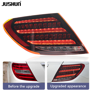Feux arrière LED JUSHUN pour <span class=keywords><strong>Mercedes</strong></span> Benz Classe C <span class=keywords><strong>W204</strong></span> C180 <span class=keywords><strong>C63</strong></span> 2011-2014, feux de circulation dynamiques LED améliorés, clignotants - Product Image 2
