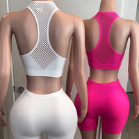 Bra olahraga wanita penutup penuh, rompi lari kualitas tinggi, atasan Crop olahraga Fitness mulus dampak tinggi Backless