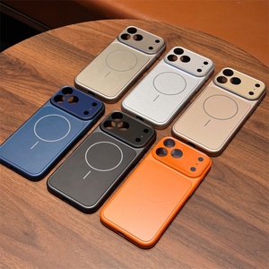 For iphone 17 Magnetic case with <b>Lens</b> Glass <b>Protector</b> Luxury Metallic Matte Shockproof Phone Covers - Product Image 1