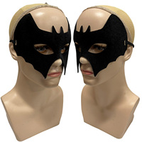 Masque de Batman pour homme, style All Saints, pour fête, film d'animation, demi-visage, yeux de chauve-souris