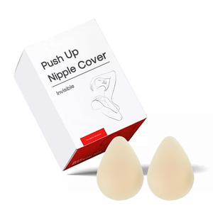S/L nouvelle larme goutte forme soulèvement poitrine couvre adhésif réutilisable 6 couleurs <span class=keywords><strong>Push</strong></span> <span class=keywords><strong>up</strong></span> mamelon couvre pour les femmes robe sans bretelles - Product Image 1