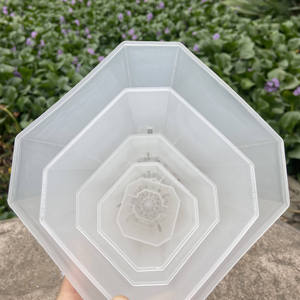 Cao khe vuông rõ ràng nhựa cây cảnh trồng cây mọng nước Chậu hoa trang trí sân vườn - Product Image 2