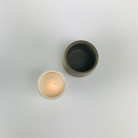 Pot de bougie rond en béton de marbre de pierre naturelle fait à la main support de ciment pour la décoration de la maison