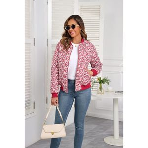 Chaqueta bomber acolchada ligera para mujer, con cierre y bolsillos, estilo casual. - Product Image 3