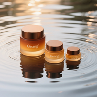 Nouvel arrivage de pots cosmétiques de voyage marron beige bocaux cosmétiques écologiques dégradé personnaliser bocal cosmétique avec logo