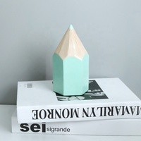 Ornements de maison personnalisés avec logo, décorations en résine, objets d'art pour bibliothèque, ornements en crayon de couleur, décoration créative pour la maison