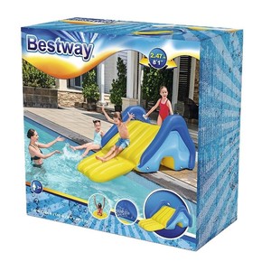 Tobogán Inflable para Niños, Material de PVC, 247X124X100Cm, Juguete de Piscina con Rociador de Agua - Product Image 5