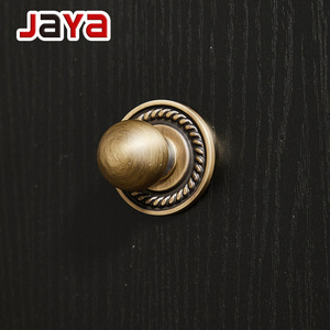 JAYA <strong>Antique</strong> Brass Finish Cabinet <strong>Knobs</strong> with <strong>Backplates</strong> Vintage Single Hole <strong>Drawer</strong> Pulls for Kitchen Wardrobe Dresser Furniture - Product Image 3
