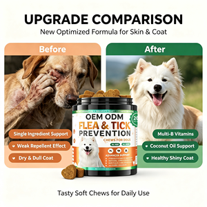 Comprimés à croquer vermifuges pour chiens de toutes tailles et de tous âges - Protection naturelle à base de plantes pour la peau et le pelage, complément nutritionnel rapide pour animaux de compagnie - Product Image 3