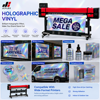 Película de Vinilo Holográfica Autoadhesiva, Resistente al Agua y a los Rayos UV, Brillante, para Impresión de Pósteres, para Plotter de Corte