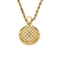 Collier pendentif visage de dessin animé baveur entièrement serti de zircone cubique, bijoux streetwear hip-hop