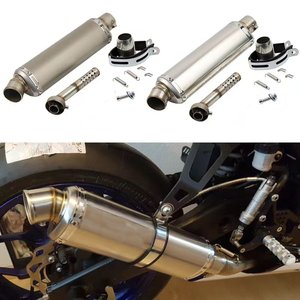 Silenciador de Escape Universal de Acero Inoxidable de 51 mm para Motocicleta, Tubo de Escape de 310, 370, 440 mm, 100cc-<span class=keywords><strong>1000cc</strong></span>, <span class=keywords><strong>ATV</strong></span>, GP, Scooter para Fz6, Pcx125 - Product Image 4