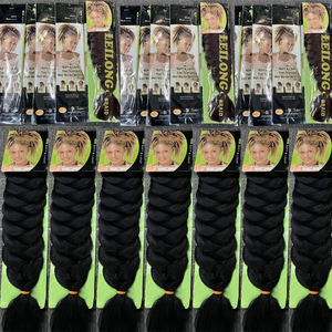 Cheveux LEILONG Synthétiques Doux Légers Type Expression 82 Pouces 165g Tresse Ultra Jumbo Ignifuge - Product Image 5