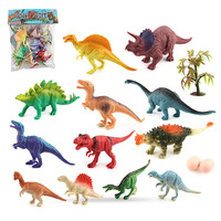 Mini ensemble de jeu d'enfant en plastique DIY 3-4 ans bon marché jouet en forme de dinosaure pour animaux jouets du roi dinosaure en caoutchouc sûrs OEM