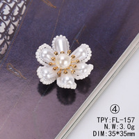 PH141 nouveau patch de fleur de perle perlée à la main personnalisé adapté aux appliques décoratives vêtements bandeaux chaussures etc.