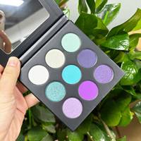 Palette de fards à paupières DIY hautement pigmentée, cosmétiques colorés en carton, 9 couleurs, avec SPF 15